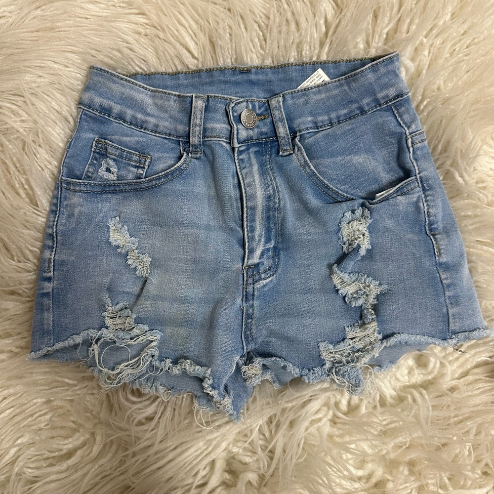 Distressed Denim Women Shorts